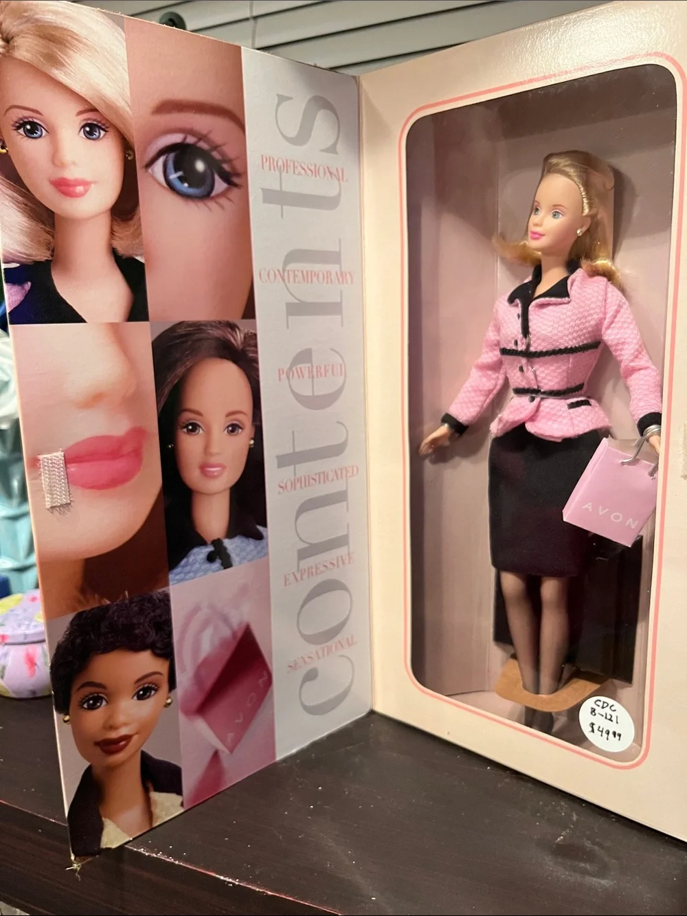 1998 Avon Platinum Blonde Barbie Doll Avon Representative